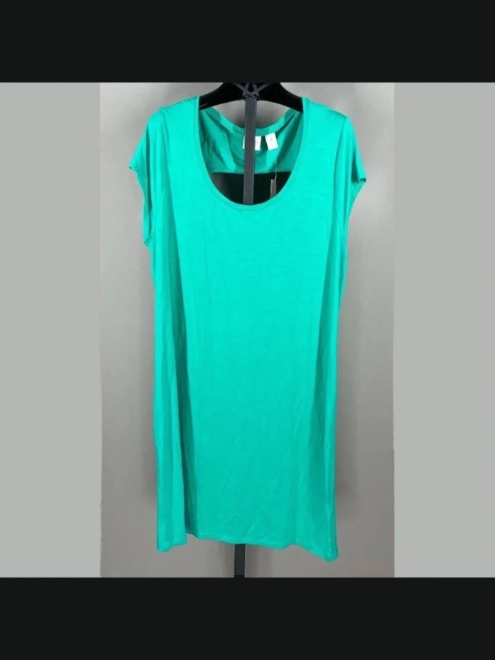 NEW Chicos Dress Womens Medium green zenergy open back casual colorful preppy